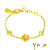 【Just Gold 鎮金店】山茶小曲 黃金手鍊