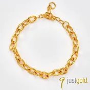 【Just Gold 鎮金店】金色誓言 黃金手鍊