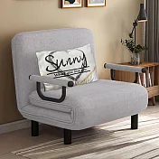 【AOTTO】日式多功能可調節折疊沙發床-單人 灰色