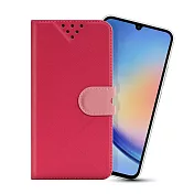 NISDA For Samsung Galaxy A34 5G 風格磨砂側翻支架皮套 桃紅色