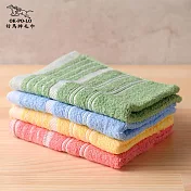 【OKPOLO】台灣製造三線色紗吸水毛巾-12入組(純棉家庭首選) 綜合