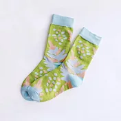 蕨織緹花中筒襪 半邊羽裂鳳尾蕨