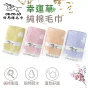 【OKPOLO】厚磅幸運草純棉毛巾-12入(吸水柔順厚實) 綜合