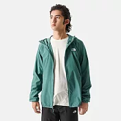 The North Face M NEW ZEPHYR WIND JACKET - AP 男防風防潑水休閒連帽外套-綠-NF0A7WCYI0F L 綠色
