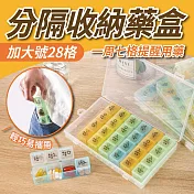 加大號彩虹28格分隔收納藥盒