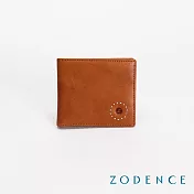 ZODENCE SAXON義大利植鞣革8卡短夾 駝