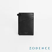 ZODENCE GEOFF進口真皮卡片零錢包 黑