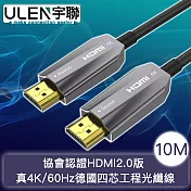 【宇聯】協會認證HDMI2.0版 真4K/60Hz德國四芯工程光纖線 10M
