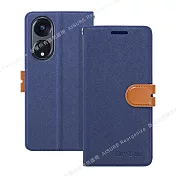 CITY For OPPO Reno 8t 5G 浪漫都會支架皮套 藍色