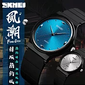 【SKMEI】韓版簡約風時尚石英錶(防水手錶 石英錶 交換禮物 手錶 考試手錶 簡約手錶/1421) 藍色(1421BU)