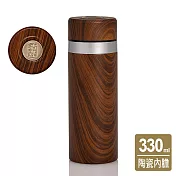 乾唐軒活瓷 | 金石保溫杯 / 木紋款 / 2色 330ml 核桃木