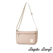 Legato Largo 休閒簡約防潑水單肩背包- 米色