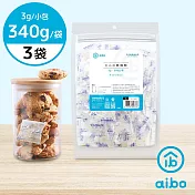 aibo 臺灣製 3公克 手作烘焙食品用玻璃紙乾燥劑(340g/袋) 3袋