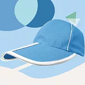 【OKPOLO】對折款反光長眉透氣布帽(透氣舒適) 水藍