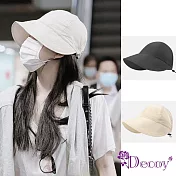 【Decoy】日系輕巧＊網布四季薄款遮陽鴨舌帽/ 黑