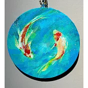 【玲廊滿藝】William Hsiao一舉-雙鯉20x20cm