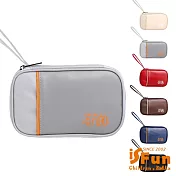 【iSFun】都會收納＊3C防撞手機多格手拿包/ 灰