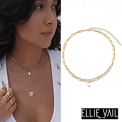 ELLIE VAIL 邁阿密防水珠寶 金色雙層淡水珍珠頸鍊 Renee Double Chain Pearl