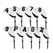 【LOTUS】高爾夫 顯目桿號鐵桿套 白底黑字