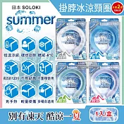 (任選2盒超值組)日本SOLOKI-可重複使用體感降溫約8度保冷掛脖冰涼頸圈1入/盒(大人小孩通用,免手持無結露涼感環) 白色*2