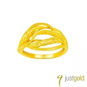 【Just Gold 鎮金店】希望 黃金戒指(華麗版)(港圍) 11 黃金