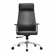 IDEA-頂克曲線護脊皮革人體工學辦公椅 黑色