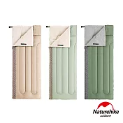 Naturehike L150質感圖騰透氣可機洗信封睡袋 標準款 2入組 卡其*2