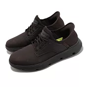 Skechers 休閒鞋 Garza-Gervin Slip-Ins 男鞋 棕 皮革 套入式 瞬穿科技 205046CHOC
