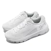 Under Armour 慢跑鞋 HOVR Infinite 5 男鞋 白 灰 輕量 緩震 路跑 運動鞋 UA 3026545101 26cm WHITE/GREY