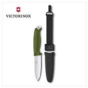 VICTORINOX 瑞士維氏 VENTURE 戶外專業直刀 紅/黑/綠 3.0902/3.0902.3/3.0902.4 綠