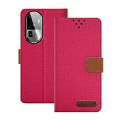 GENTEN for OPPO RENO 10 Pro+ 自在文青風支架皮套 桃色
