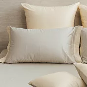 【麗塔寢飾】60支紗精梳棉 枕套組 朵朵奶昔 杏色+多多