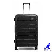 KANGOL - 英國袋鼠28吋輕量耐磨可加大PP行李箱 - 多色可選 黑色