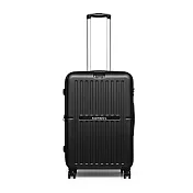 KANGOL - 英國袋鼠文青風防爆拉鏈28吋行李箱 - 共3色 黑色