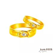 J’code真愛密碼金飾 愛鍊黃金成對戒指
