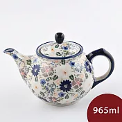 波蘭陶 花攢綺簇系列 茶壺 965ml 波蘭手工製