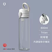 犀牛盾 AquaStand磁吸水壺 - Tritan輕量瓶 800ml (附吸管)MagSafe相容支架運動水壺 - 透明色