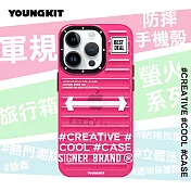 YOUNGKIT原創潮流 iPhone 14 Pro 6.1吋 螢火系列 立體透彩防摔手機殼  (珊瑚紅)