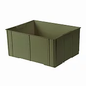 【收納職人】工業風可堆疊耐重收納盒/收納籃/儲物盒_2入/組(L) 軍綠