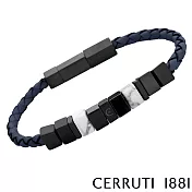 【Cerruti 1881】限量2折 義大利經典編織不銹鋼扣手環 全新專櫃展示品(CB1404)
