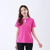 【遊遍天下】女款抗UV吸濕排汗速乾機能POLO衫 (GS1036) 粉紅 2XL 粉紅