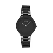 OBAKU 北歐極簡風淑女時尚腕錶-黑