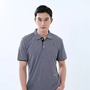 【遊遍天下】MIT 台灣製環保紗男款抗UV防曬涼感吸濕排汗機能POLO衫 (GS1022) M 淺灰