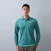 【遊遍天下】男款抗UV防曬吸濕排汗機能長袖POLO衫(GL1037) XL 綠色