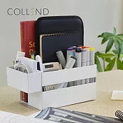【日本COLLEND】多功能鋼製事務文具收納架- 極簡白