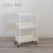 【日本COLLEND】鋼製三層收納置物推車-DIY- 極簡白