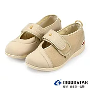 MOONSTAR Pastel 輕量安全易穿脫介護鞋 JP22 卡其