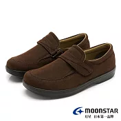 MOONSTAR RAKU RAKU舒適樂活4E寬楦日製男仕皮鞋 JP24.5 咖