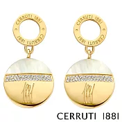 【Cerruti 1881】限量2折 義大利經典FRAGANCIA耳環 全新專櫃展示品(CE0202 金色)