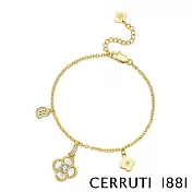 【Cerruti 1881】限量2折 義大利經典PETALOS手鍊 全新專櫃展示品(CB5102 金色)